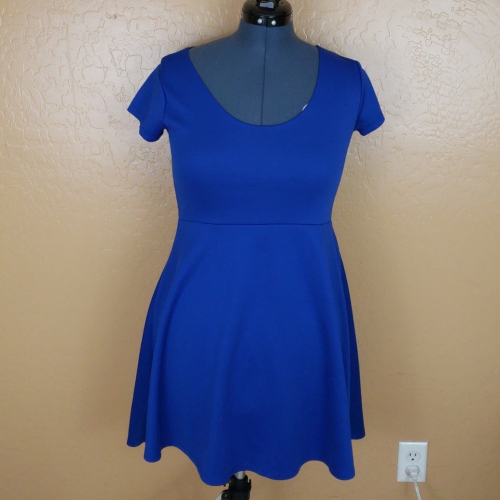 Forever 21 Cobalt Blue Scater Dress in Size XL